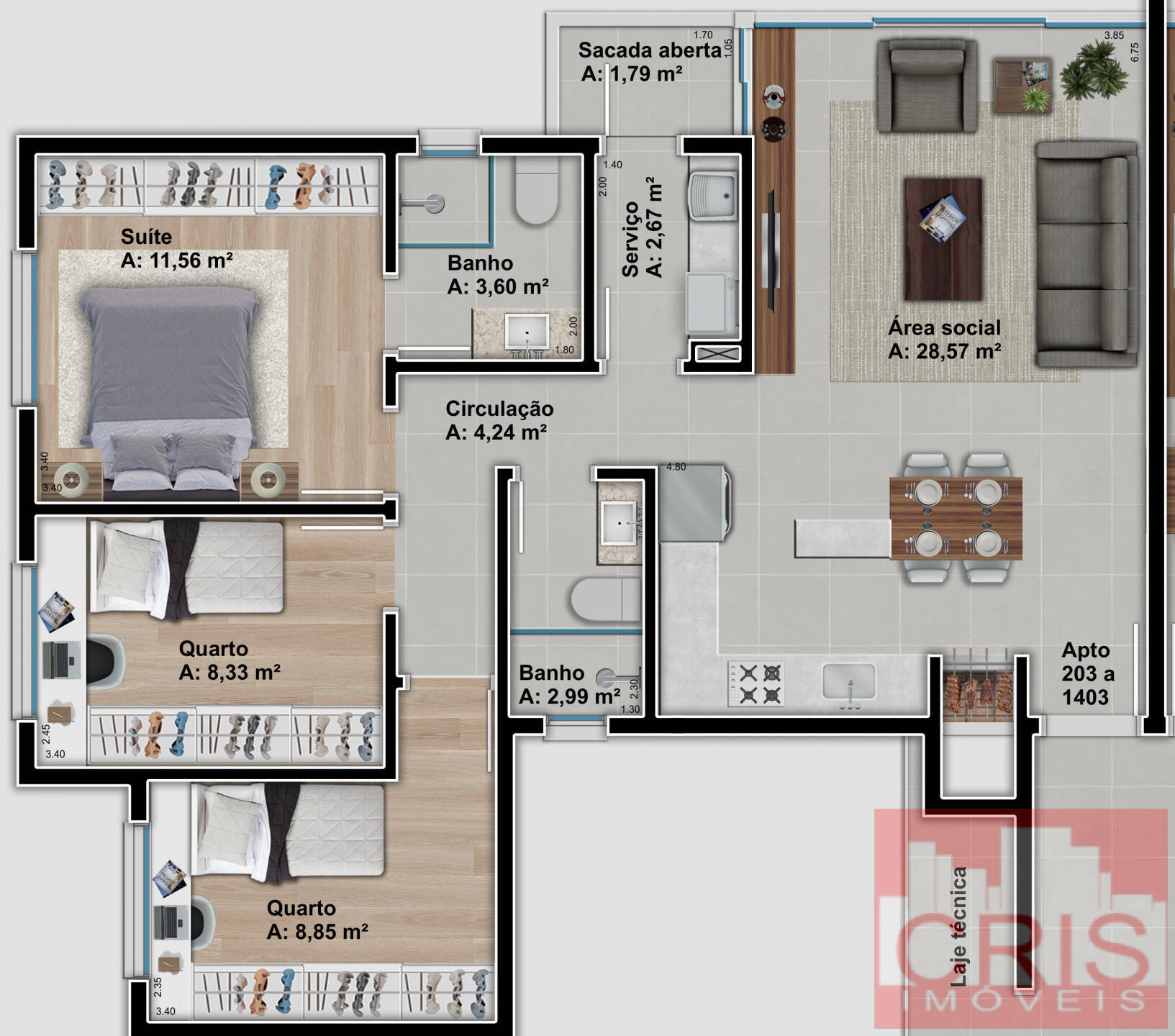 Apartamento à venda com 3 quartos, 88m² - Foto 9