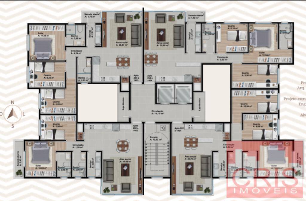 Apartamento à venda com 3 quartos, 88m² - Foto 2